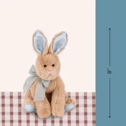 Bearington Baby Bunny Tail Plush Stuffed Animal Bunny With Rattle, 8 Inches