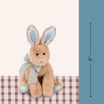 Bearington Baby Bunny Tail Plush Stuffed Animal Bunny With Rattle, 8 Inches