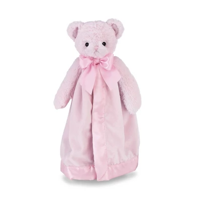 Bearington Baby Huggie Bear Snuggler, 15 Inch Pink Teddy Plush Stuffed Animal Security Blanket Lovey For Babies - Image 2