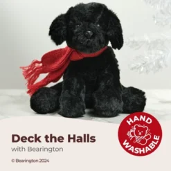 Bearington Cole The Black Labrador Puppy, Black Lab Stuffed Animal, 7.99" Black Stuffed Dog, Christmas Stuffed Dog Gift For Kids