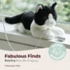 Bearington Collection Lil' Domino Plush White And Black Cat Stuffed Animal, 8 Inch, For Ages 3-14