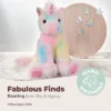 Bearington Glisten The Rainbow Unicorn Plushie, 12 Inch Unicorn Stuffed Animal For Girls