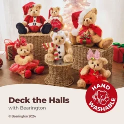 Bearington Jenny Jingles Christmas Ballerina Plush, 10 Inch Christmas Stuffed Animals For Kids, Ideal Christmas Teddy Bear Gift