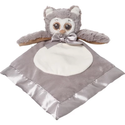 Bearington Baby Lil' Owlie Snuggler, 15 Inch Gray Owl Plush Stuffed Animal Security Blanket Lovey For Babies - Image 6