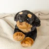 Bearington Rottweiler Dog Stuffed Animal: Black And Tan Plush Fur 15 Inches