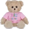 Bearington Ima Big Sister Plush Stuffed Animal Teddy Bear In Pink T-Shirt, 12 Inches
