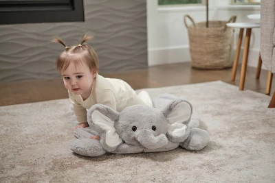 Bearington Baby Lil Spout Play Mat: 30 X 30 Plush Elephant Belly Blanket And Play Mat - Image 3
