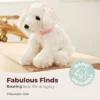 Bearington Sassy Plush Stuffed Animal For Kids, White Puppy Dog 10 Inches, For Ages 3-14