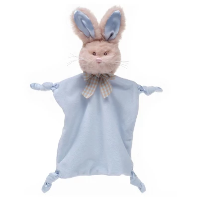 Bearington Baby Wee Waggles, Stuffed Animal Baby Boy Lovey, Baby Security Blanket - 8 X 7 Inch Small Bunny Tail - Image 6