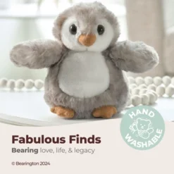 Bearington Slick Small Plush Penguin Stuffed Animal With Ultra-Soft Fur, 6 Inches