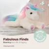 Bearington Lil' Rainbow Shimmers White Plush Stuffed Animal Unicorn, Rainbow Mane, 10 Inches, For Ages 1-14