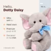 Bearington Dotty Daisy The Stuffed Elephant, 10 Inch Elephant Stuffed Animal, Easter Stuffed Animal