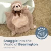 Bearington Baby Wee Speedster, 8 X 7 Inch Small Sloth Stuffed Animal, Nursery Decor, Security Blanket Lovey For Babies