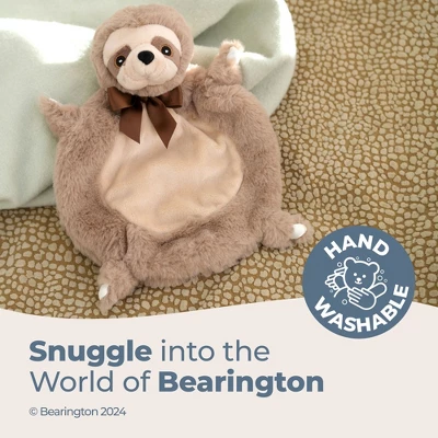 Bearington Baby Wee Speedster, 8 X 7 Inch Small Sloth Stuffed Animal, Nursery Decor, Security Blanket Lovey For Babies