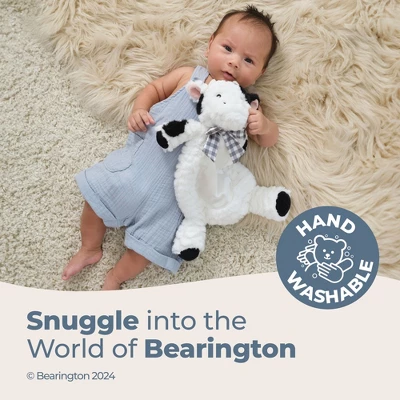 Bearington Lil' Gilly 8" X 7" Cow Security Blanket For Babies - Cow Lovey - Cow Loveys For Babies