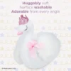 Bearington Grace Princess Swan Plush Stuffed Animal With Crown, 8 Inches