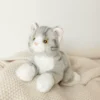 Bearington Collection Lil' Socks Small Plush Stuffed Animal Gray Striped Tabby Cat, 8"