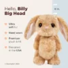 Bearington Billy Big Head Bunny The Stuffed Bunny Rabbit, 8 Inch Brown Stuffed Animal