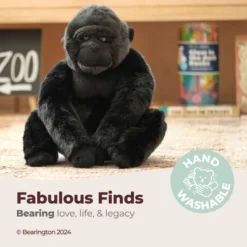 Bearington Kosmo The Gorilla Plush, 11 Inch Monkey Stuffed Animal