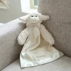 Bearington Baby Lamby Snuggler, White Lamb Plush Stuffed Animal Security Blanket, Lovey 15"