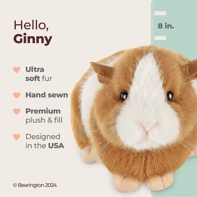 Bearington Ginny Plush Guinea Pig Stuffed Animal For Little Boys And Girls, 8", For Ages 3-14 - Image 5