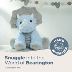 Bearington Lil' Tracer Plush Stuffed Animal Dinosaur With Rattle, 5 Inch, For Ages 0-14