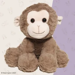 Bearington Giggles The Monkey: 10.5 Tall Stuffed Brown Monkey