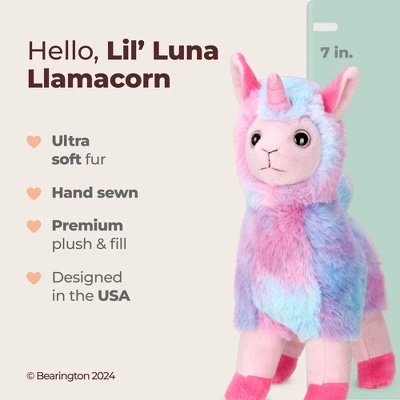 Bearington Lil' Luna Llamacorn The Rainbow Llama Plush, 7 Inch Llama Stuffed Animal - Image 5
