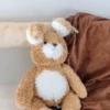 Bearington Scruffles Brown Plush Stuffed Animal Bunny Rabbit, 16 Inches