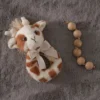 Bearington Baby Lil' Patches, 5.5 Inch Giraffe Plush Stuffed Animal Baby Rattle, Newborn Toys, Giraffe Baby Stuff, For Ages 0-14
