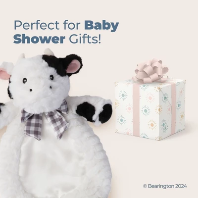 Bearington Lil' Gilly 8" X 7" Cow Security Blanket For Babies - Cow Lovey - Cow Loveys For Babies - Image 3