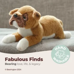 Bearington 8" Boxer Dog Stuffed Animal: Brown And White Plush, Premium Fill, Realistic Breed Details, For Ages 3-14