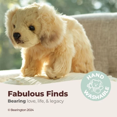 Bearington Goldie The Golden Retriever Stuffed Animal, 13 Inch Stuffed Puppy, For Ages 3-14