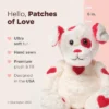 Bearington Patches Of Love Valentines Stuffed Animal, 6 Inch Valentines Stuffed Dog, Ideal For Valentine Day Gifts For Kids