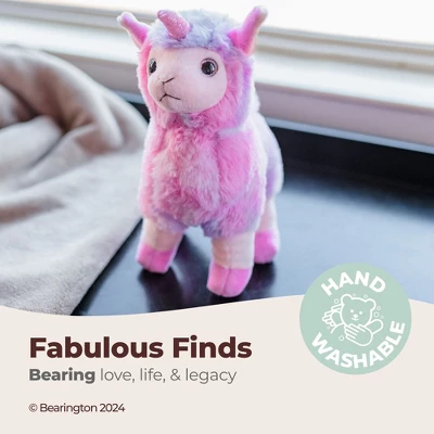 Bearington Lil' Luna Llamacorn The Rainbow Llama Plush, 7 Inch Llama Stuffed Animal