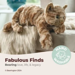 Bearington Louie Plush Stuffed Animal Brown Striped Tabby Cat, Kitten 15 Inch, For Ages 3-14