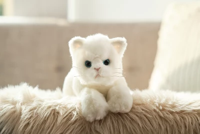 Bearington Muffin Plush Stuffed Animal White Cat, Kitten 15 Inch - Image 2