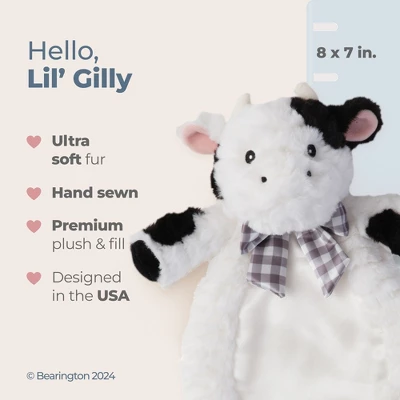 Bearington Lil' Gilly 8" X 7" Cow Security Blanket For Babies - Cow Lovey - Cow Loveys For Babies - Image 5