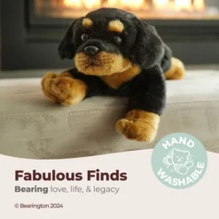 Bearington Gunner The Rottweiler Stuffed Animal, 15 Inch Dog Stuffed Animal, For Ages 3-14