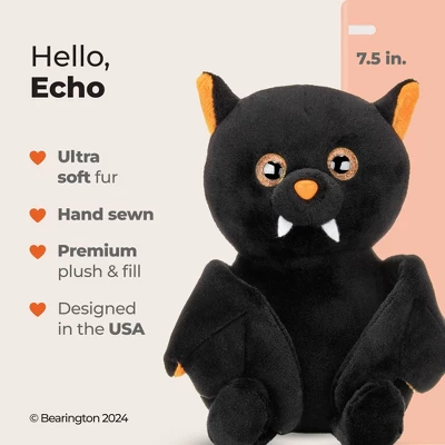 Bearington Echo Plush Stuffed Animal Halloween Black Bat, 7.5 Inches, For Ages 3-14 - Image 4