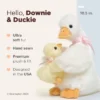 Bearington Downie & Duckie Plush Yellow Duck Stuffed Animal, Adorable, Soft And Cuddly, 10.5 Inches, For Ages 1-14