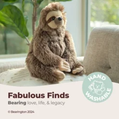 Bearington Speedy Plush Three Toed Sloth Stuffed Animal, 12 Inches, For Ages 3-14